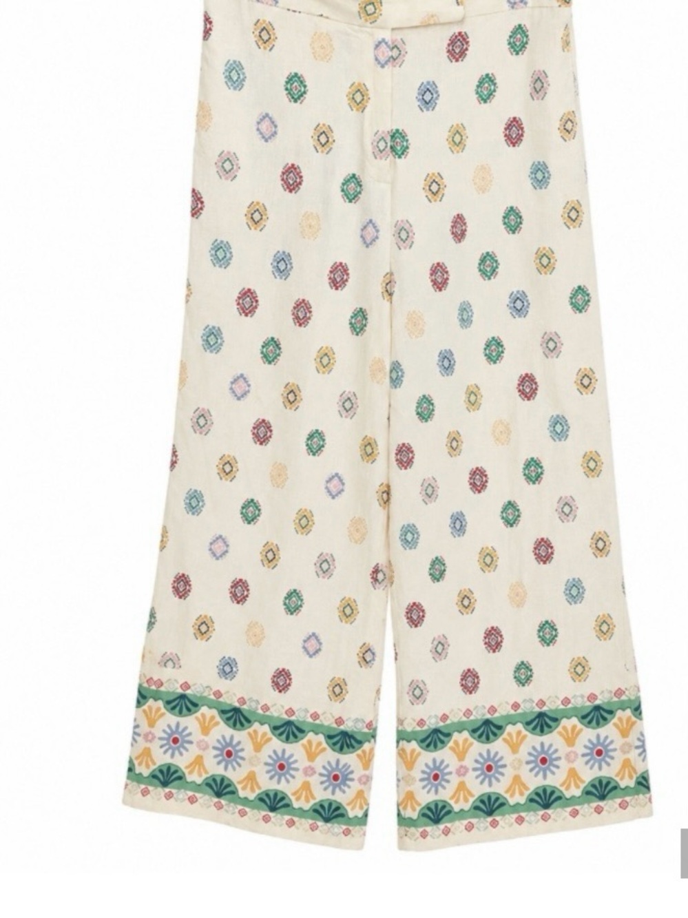 Maison D’ Amelie Linen wide leg blend CULOTTES PANTS   M